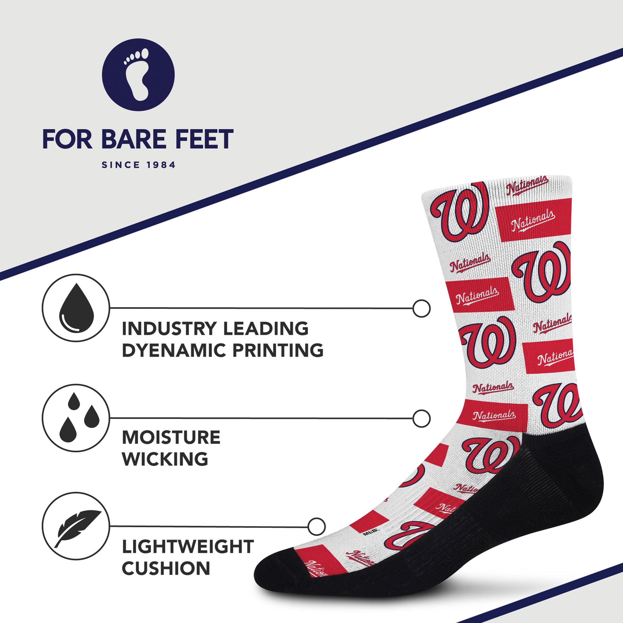 Washington Nationals Poster Print Socks