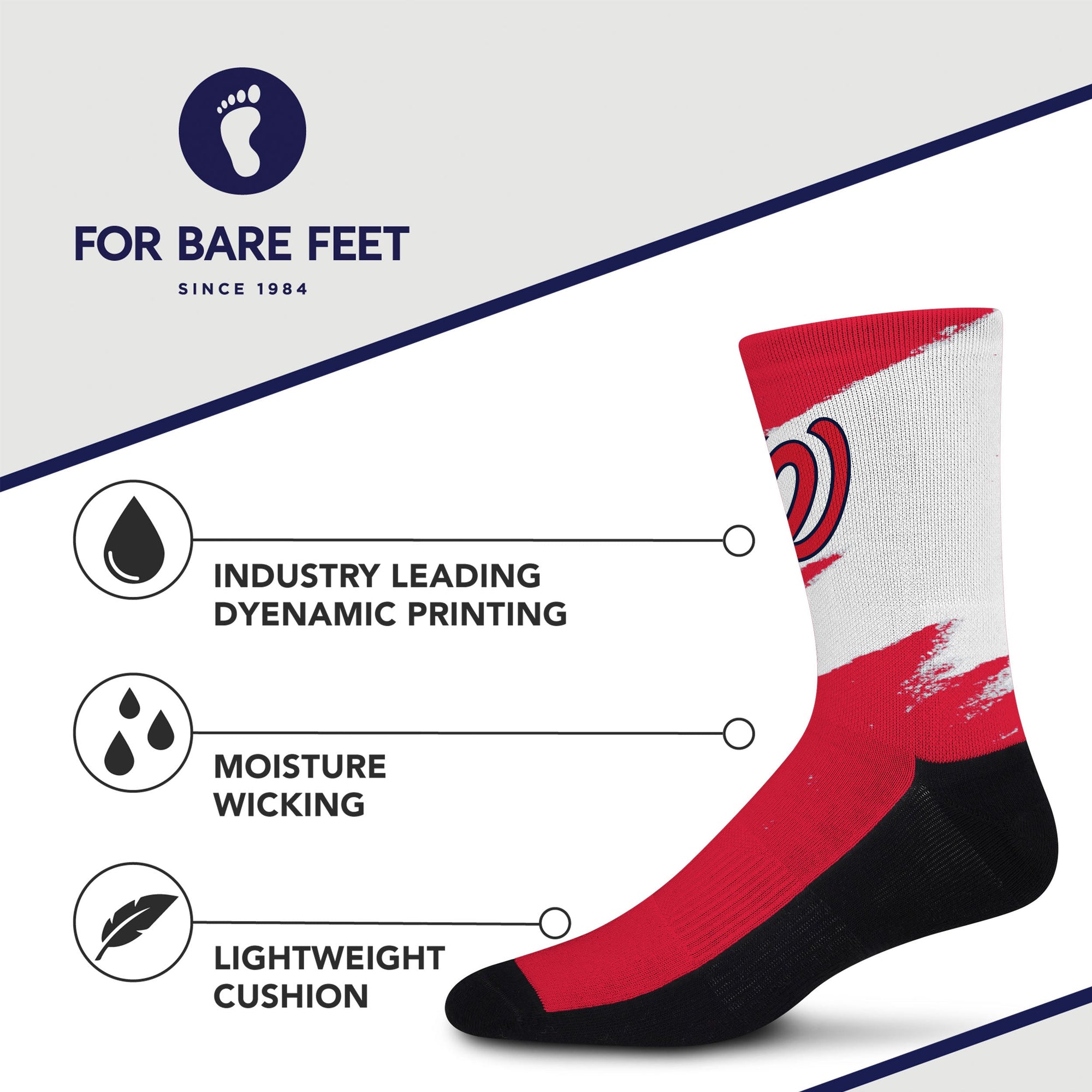 Washington Nationals Tear It Up Socks