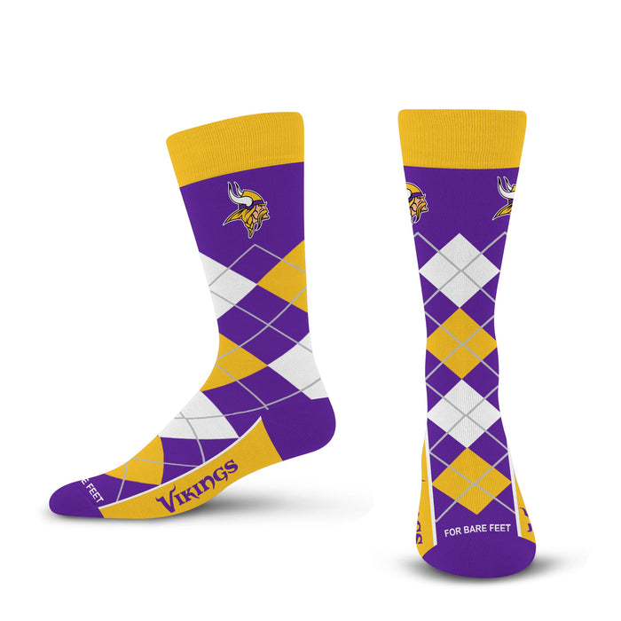 Chaussettes V-Curve Minnesota Vikings #1 Papa, Grand (10-13 Chaussettes V-Curve Minnesota Vikings #1 Papa, Grand (10-13