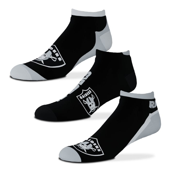Las Vegas Raiders For Bare Feet Youth Mascot V-Curve Crew Socks