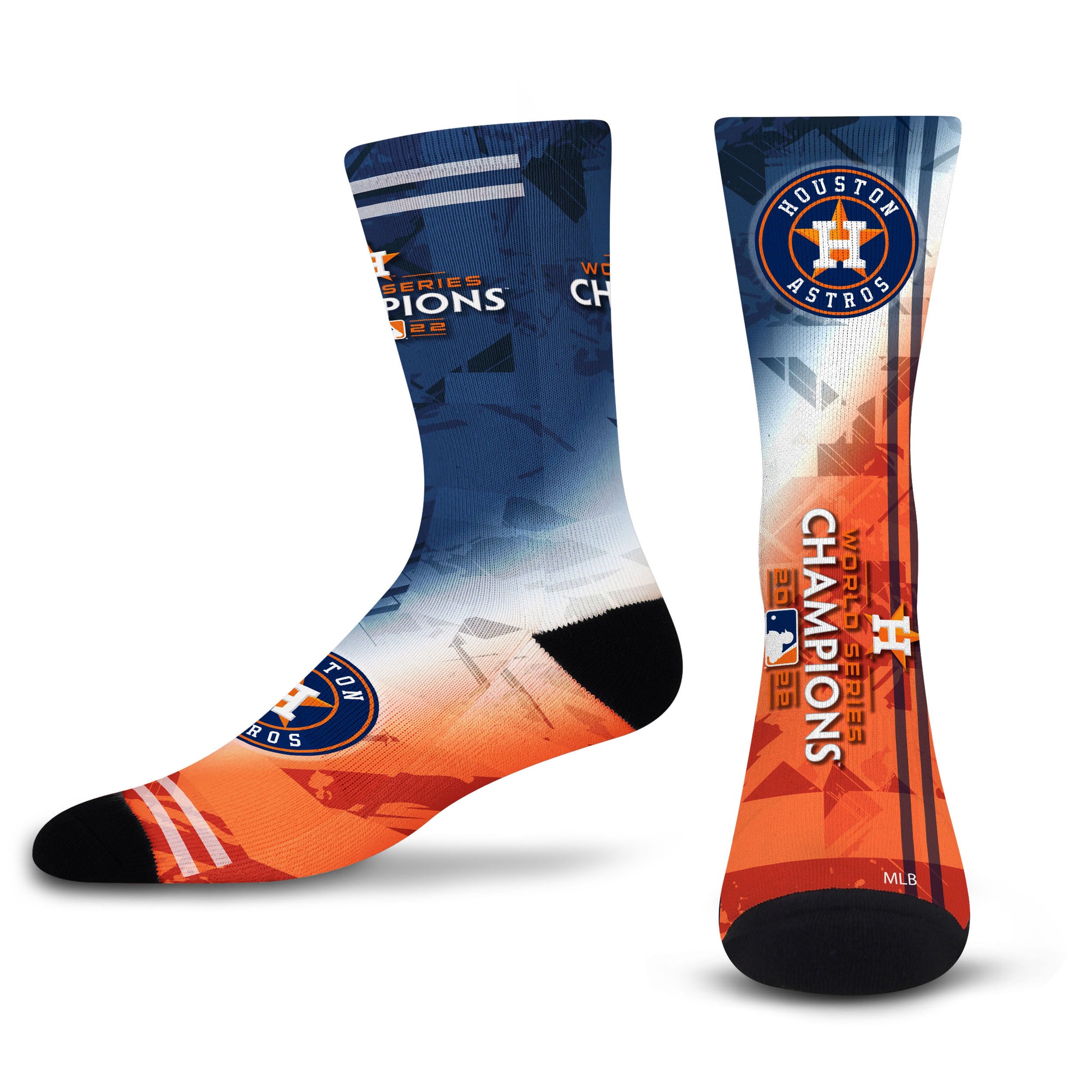 Officially Licensed MLB Houston Astros 2022 World Series Champs Socks, Size Large | for Bare Feet