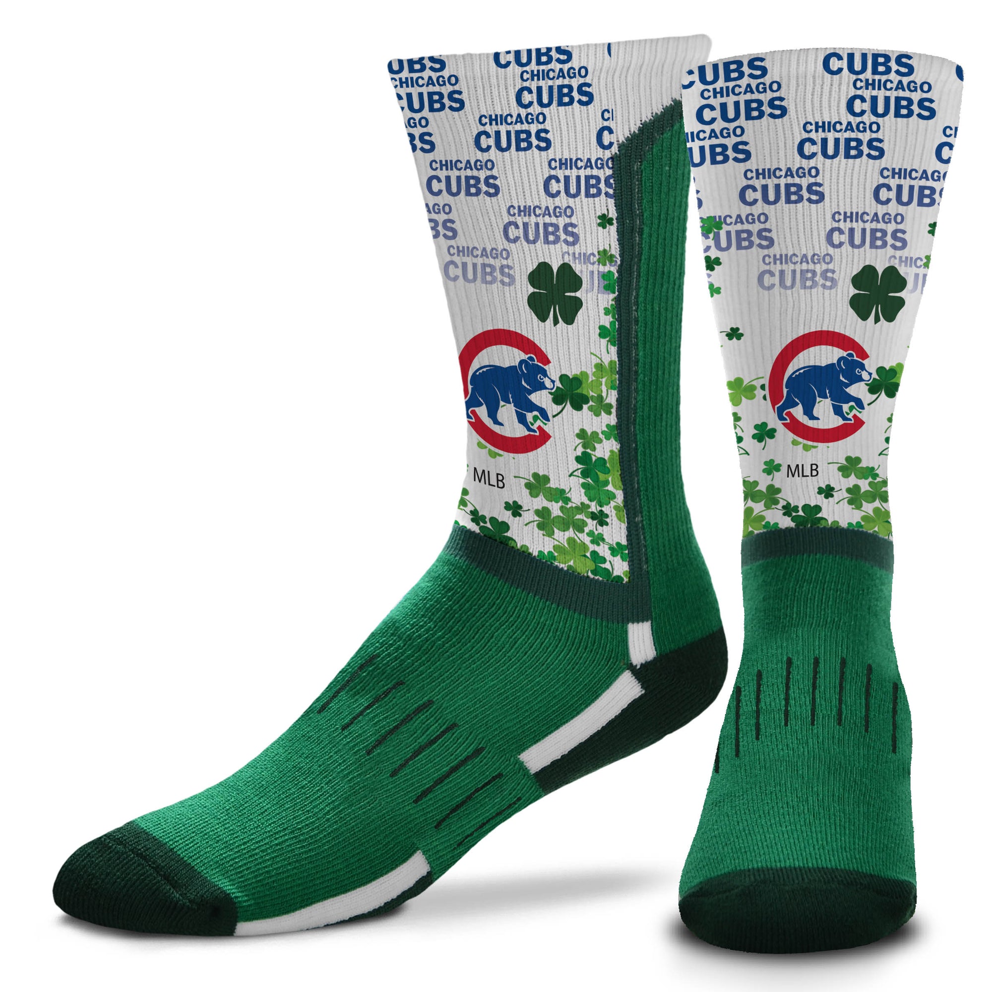 Chicago Cubs - 4 Leaf Luck V- Curve Socks