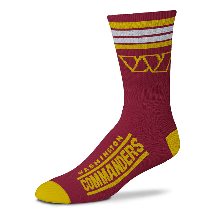 Officially Licensed NFL Washington Commanders Poster Print Socks, Size Large/XL | for Bare Feet