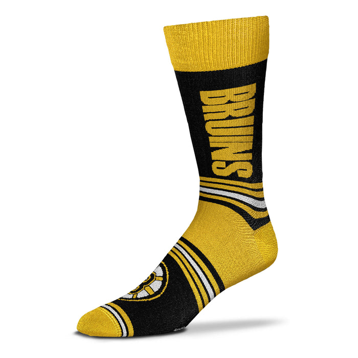 Youth NHL Zoom Curve Team Crew Socks, for Boys and Girls, Game Day Apparel  Boston Bruins - Black