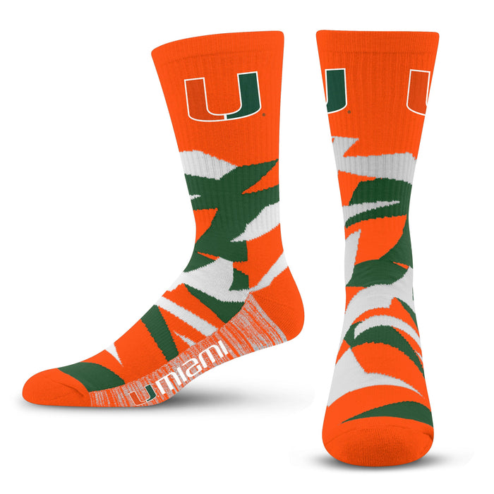 Miami Hurricanes Breakout Premium Crew Socks