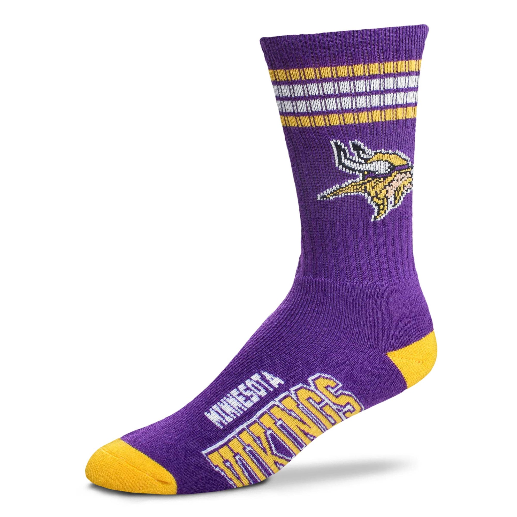 Minnesota Vikings 4 Stripe Deuce Socks