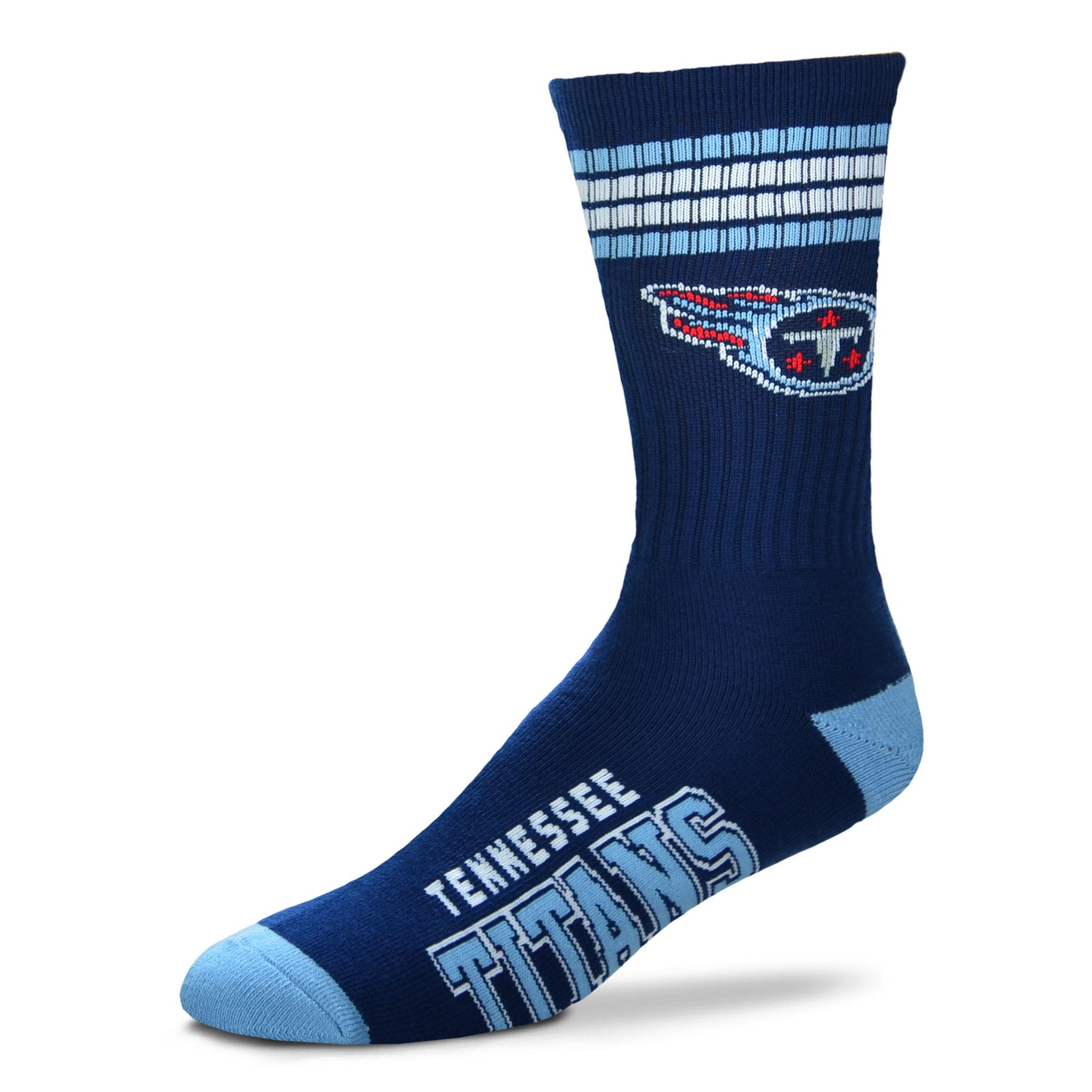 Titans Oilers 4-Stripe Deuce Socks - Official Tennessee Titans Store