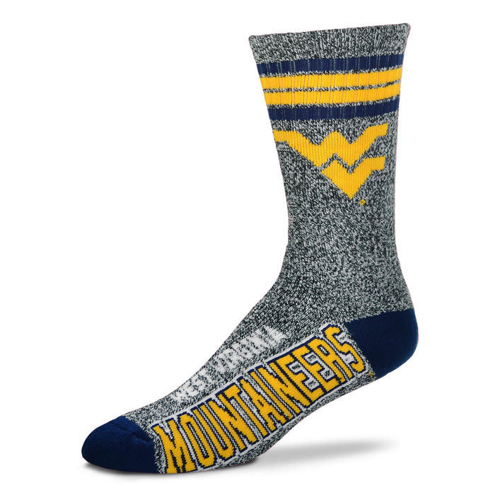 West Virginia Mountaineers - Marbled 4 Stripe Deuce