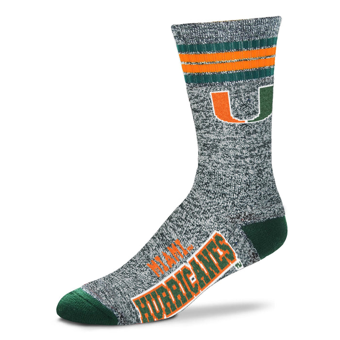 Miami Hurricanes - Marbled 4 Stripe Deuce