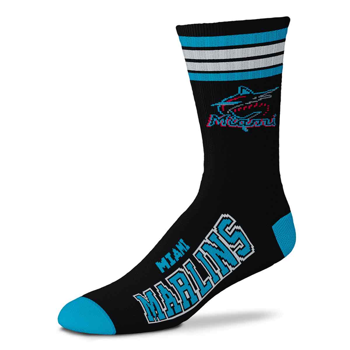 Miami Marlins - 4 Stripe Deuce Socks