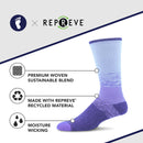 Premium Crew Socks Static Stripe Purple