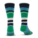 Premium Crew Socks Electric Stripe Green