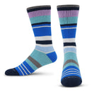 Premium Crew Socks Electric Stripe Blue