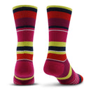 Premium Crew Socks Electric Stripe Pink
