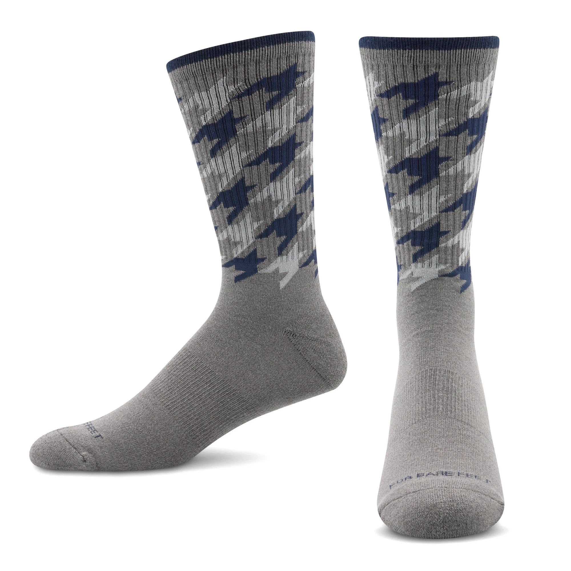 Premium Crew Socks Houndstooth Grey