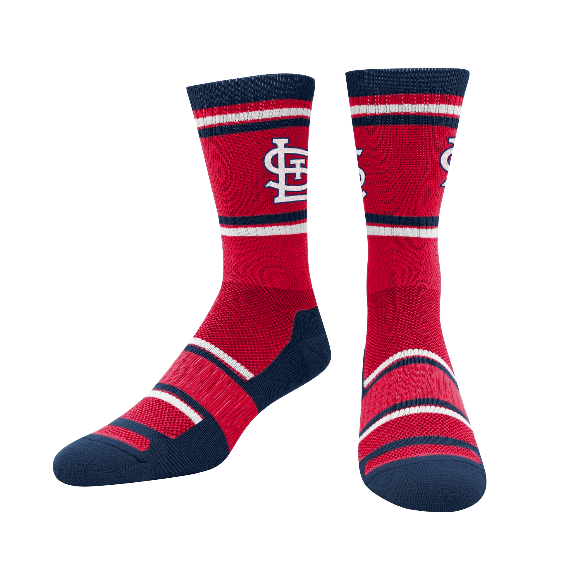 Women's For Bare Feet Louisville Cardinals Four Stripe Socks