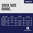 Premium Crew Socks - Dashed Clock White
