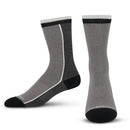 Premium Crew Socks Split Stripe Grey