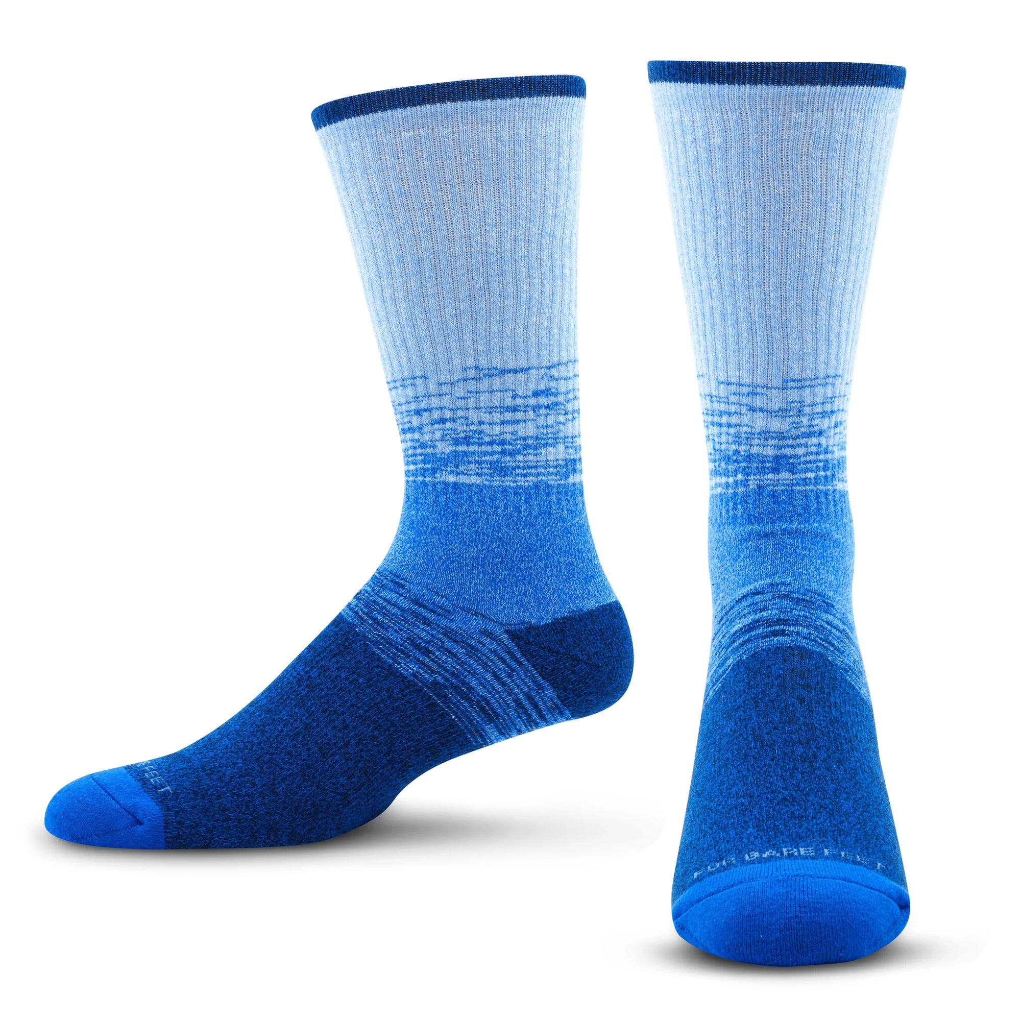 Premium Crew Socks Static Stripe Blue