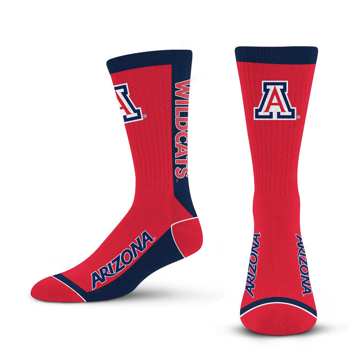 for Bare Feet Arizona Wildcats Women's Four Stripe Socks Size: Medium