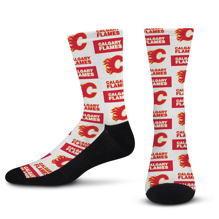 Calgary Flames for Bare Feet Youth 2-Pack Team Quarter-Length Socks