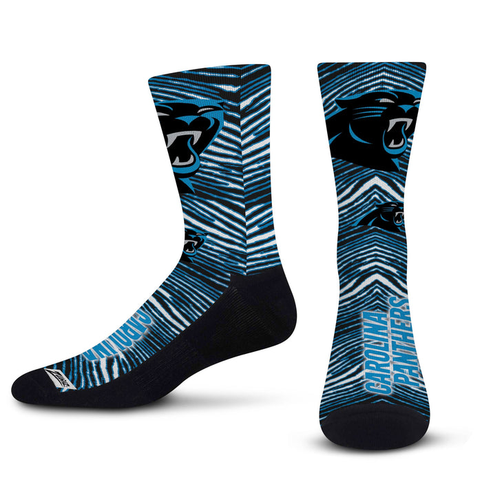 Infant For Bare Feet Black/Blue Carolina Panthers Team Color Rugby Block  Socks