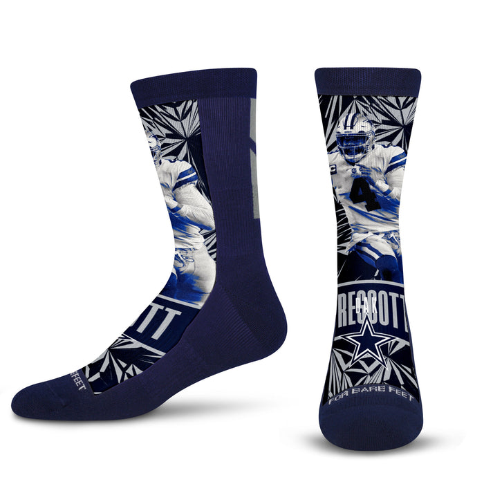 Dallas Cowboys For Bare Feet Two-Pack Double Duo Crew Socks Set