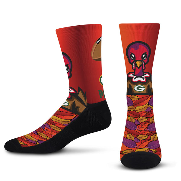 green bay packers dress socks Green Bay Packers Turkey Showdown L/XL
