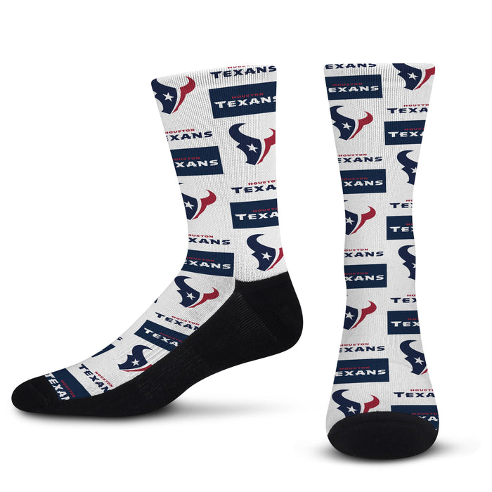 for Bare Feet Houston Texans Team Logo & Color Quarter-Length Socks Size: Large