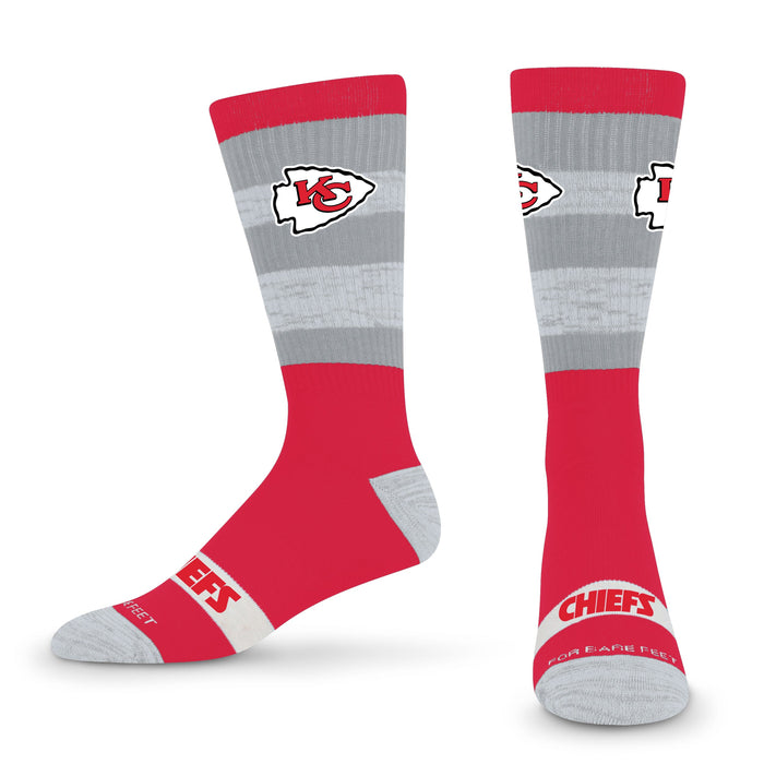 Officially Licensed NFL Kansas City Chiefs Super Bowl LVII Champions Socks, Size Large/XL | for Bare Feet