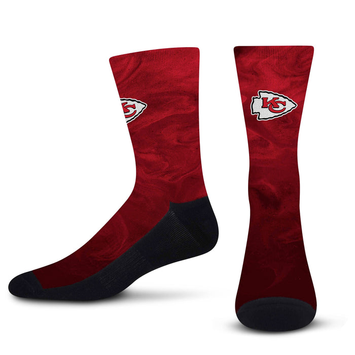 Kansas City Chiefs For Bare Feet End to End Crew Socks