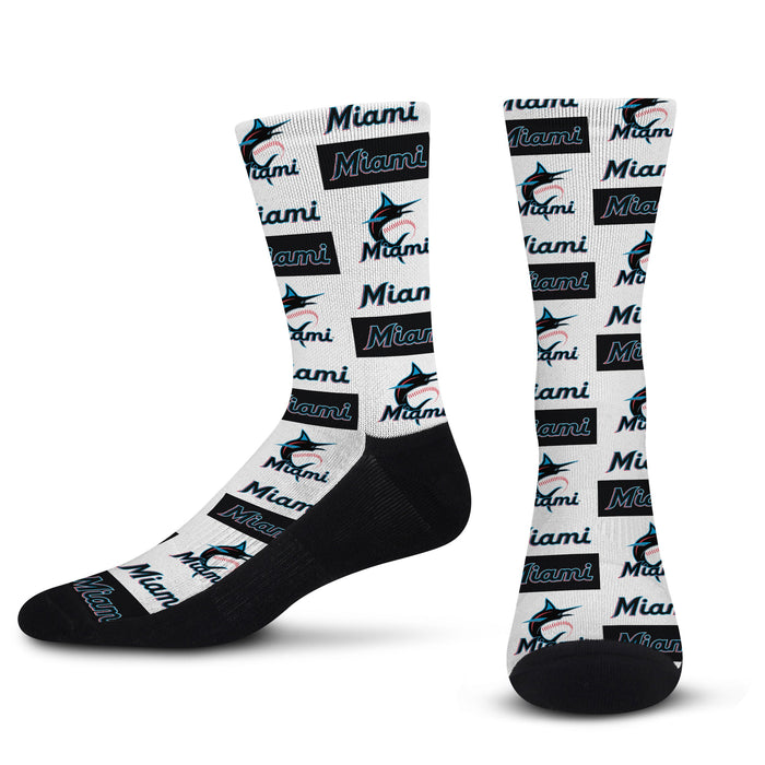 Miami Marlins Poster Print Socks