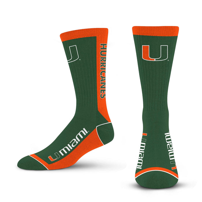 Miami Hurricanes Argyle Fuzzy Socks