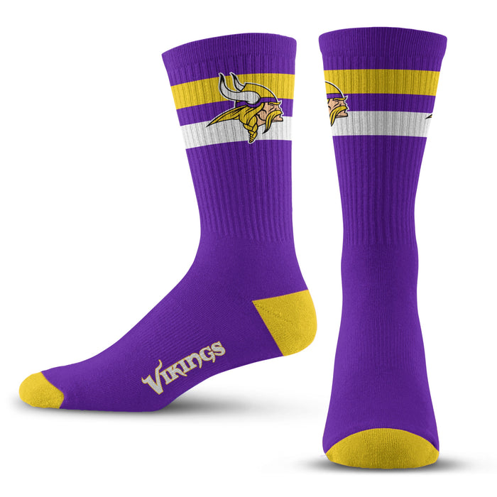 for Bare Feet Minnesota Vikings Toddler Rugby Block Socks