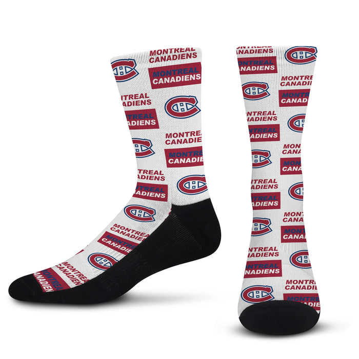 Montreal Canadiens For Bare Feet Youth Two-Pack Quarter-Length Team Socks