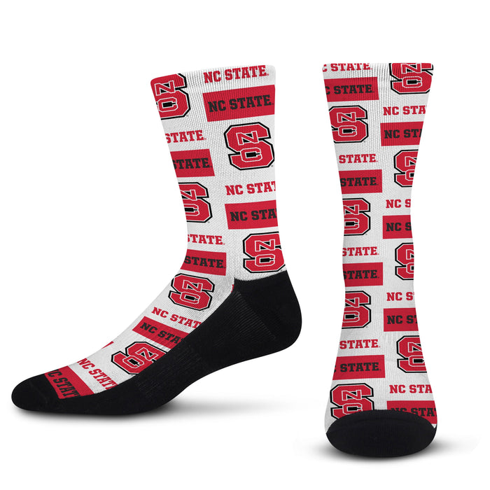 NC State Wolfpack Women's White Wolfhead Tube Socks – Red and White Shop