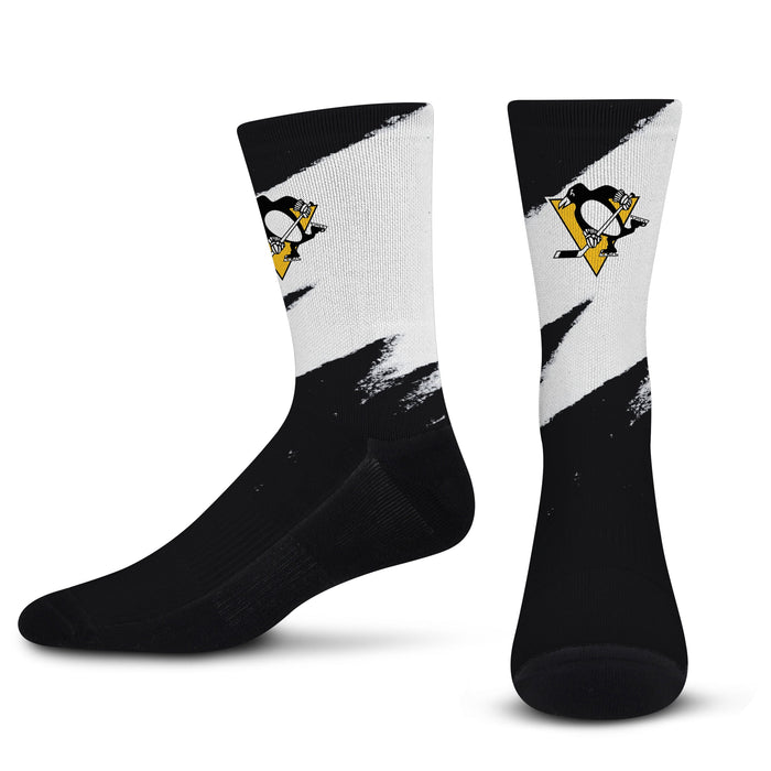 Officially Licensed NHL Pittsburgh Penguins Legend Premium Crew Socks, Size Small/Medium | for Bare Feet