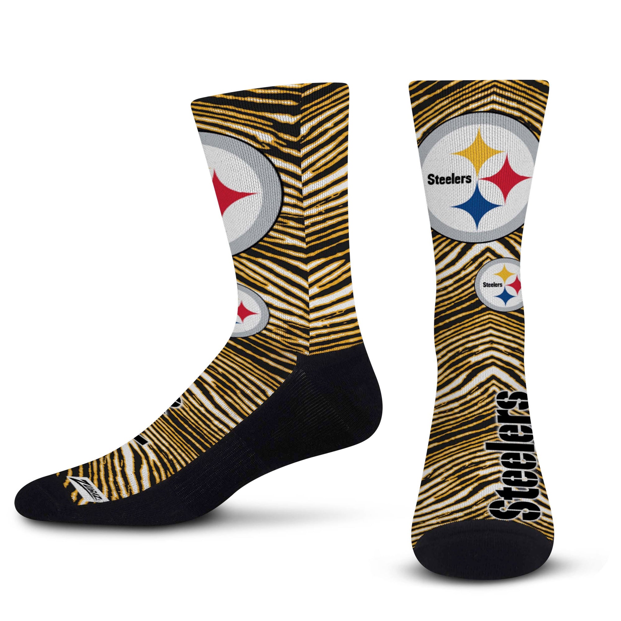 thumbnail image 2 of Pittsburgh Steelers Penguins Pirates Black & Gold Socks – Official Fan Gear, Comfort Fit 2 of 6