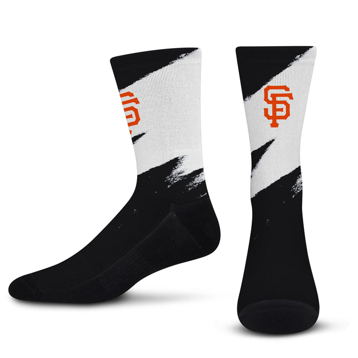 For Bare Feet Youth San Francisco Giants 5 Stripe Logo Crew Socks