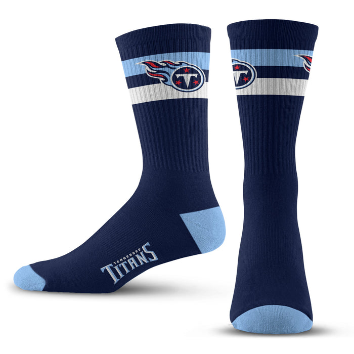 For Bare Feet NFL Retro Deuce Crew Socks - Medium & Large Available (Medium  (Fits 6-10), Tennessee Titans) : : Clothing & Accessories