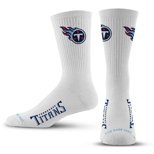 Tennessee Titans Crew White Socks - Stadium Store