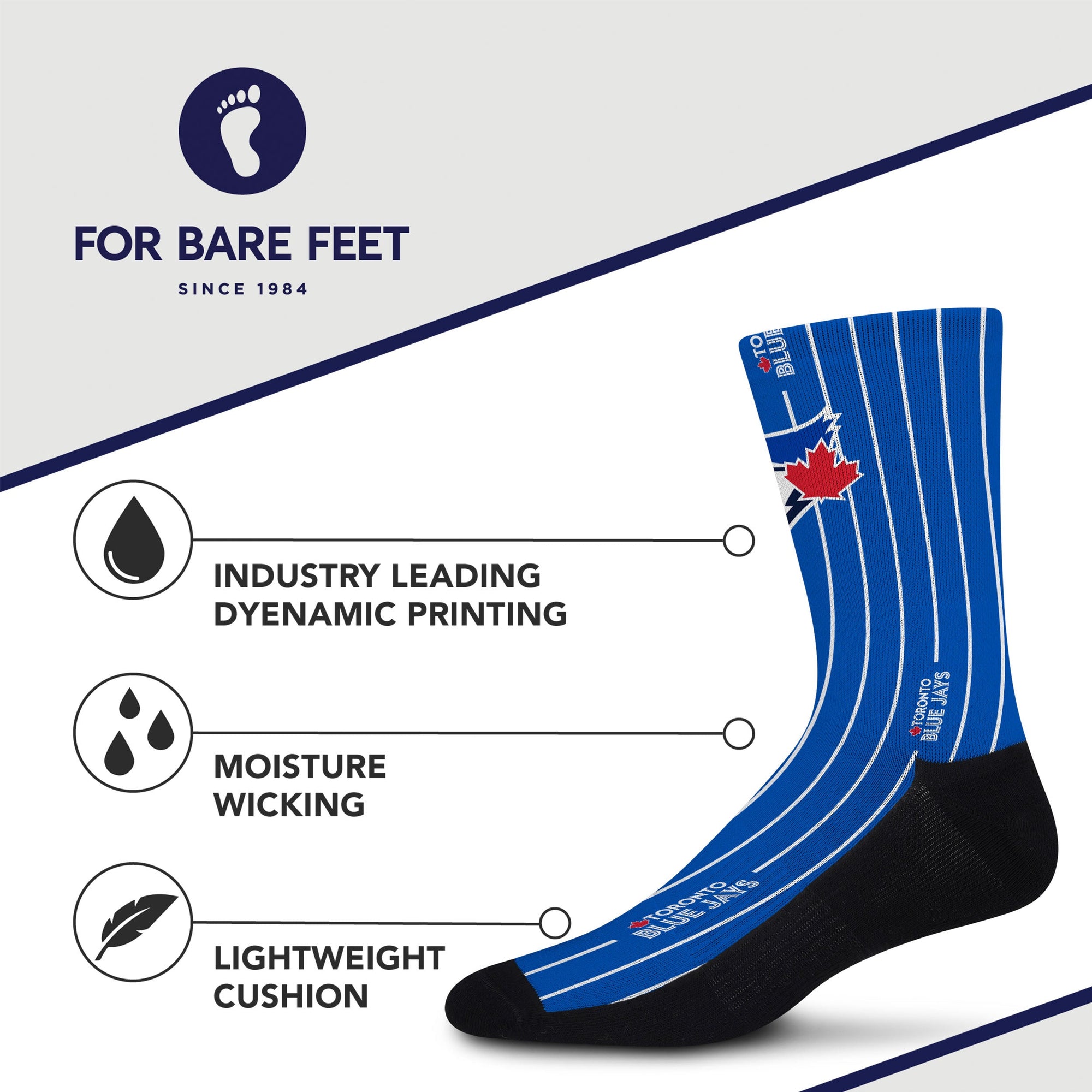 Toronto Blue Jays Pinstripe Socks