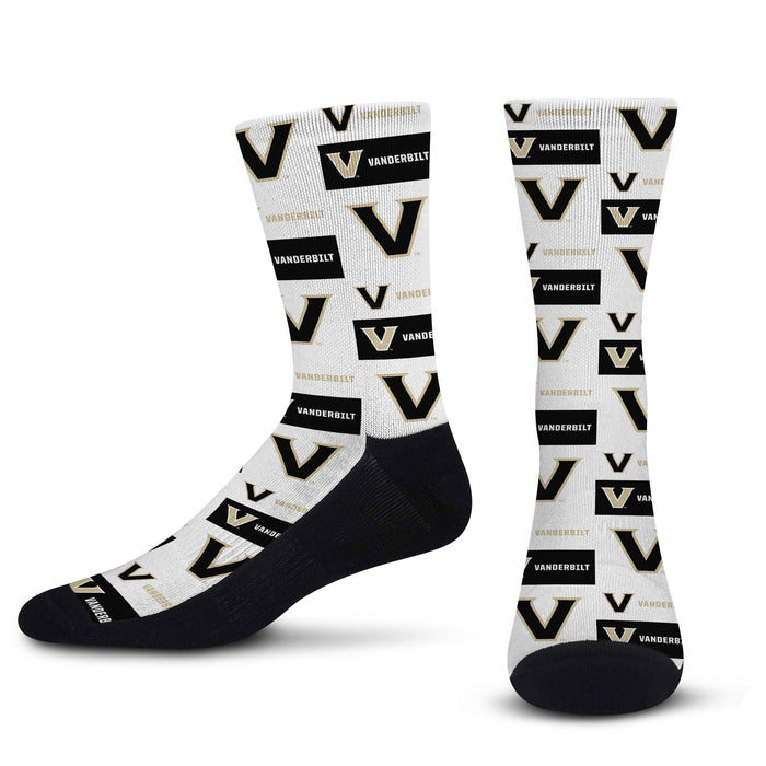 Women's ZooZatz Vanderbilt Commodores Fuzzy Dot Ankle Socks