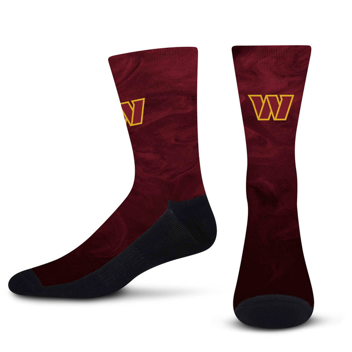 Officially Licensed NFL Washington Commanders Poster Print Socks, Size Large/XL | for Bare Feet